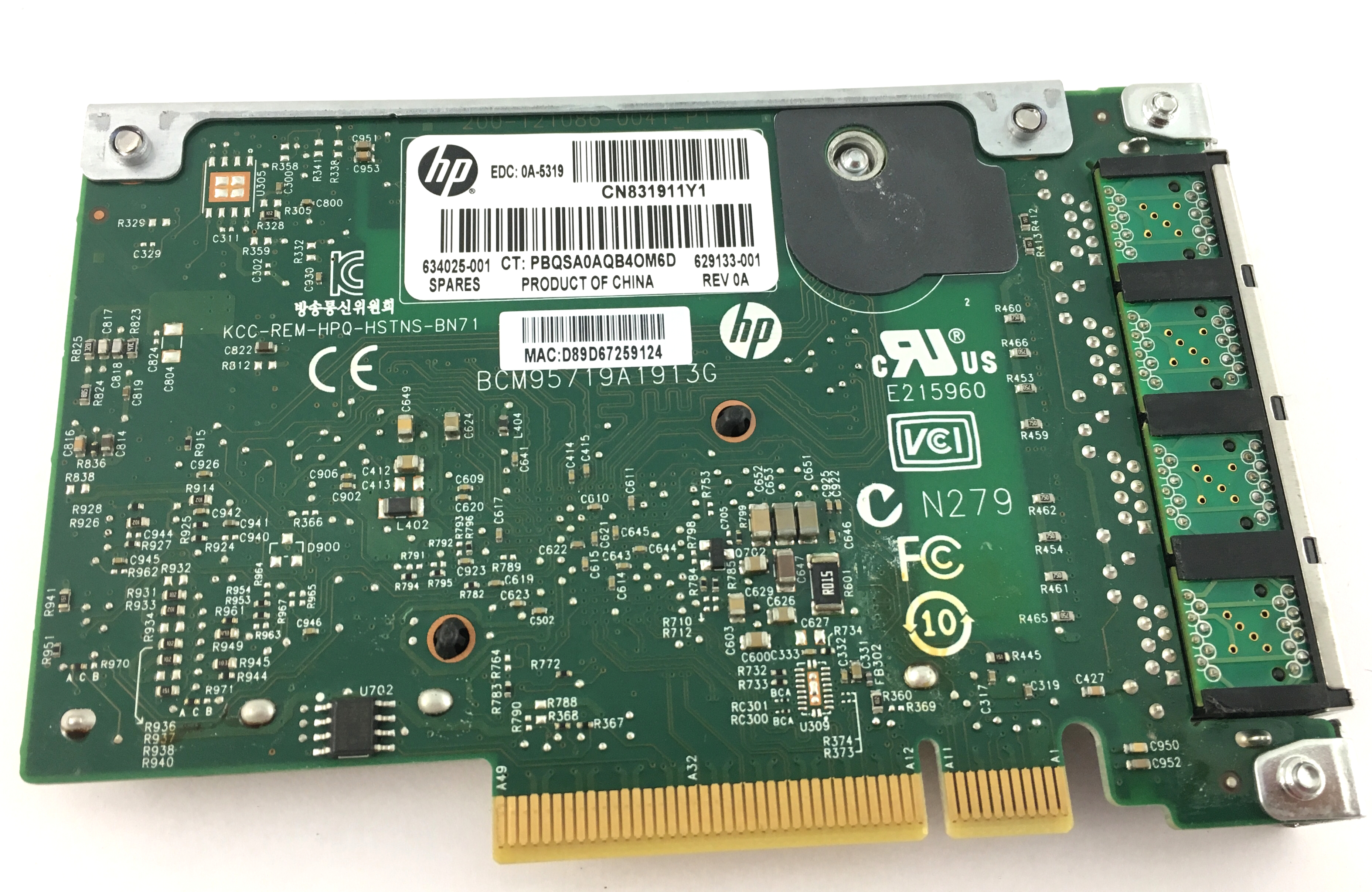 HP 331FLR 1GB 4-Port Ethernet Adapter 789897-001 (629133-002)