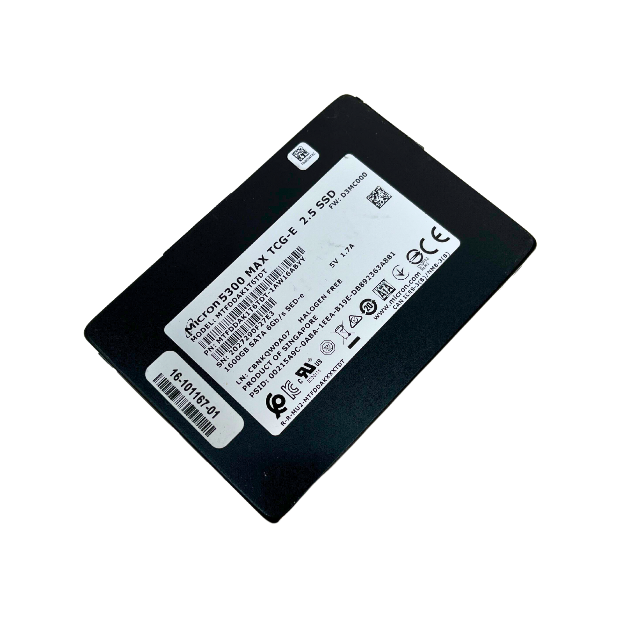 Micron 5300 1.6TB SATA 6GBPS 2.5